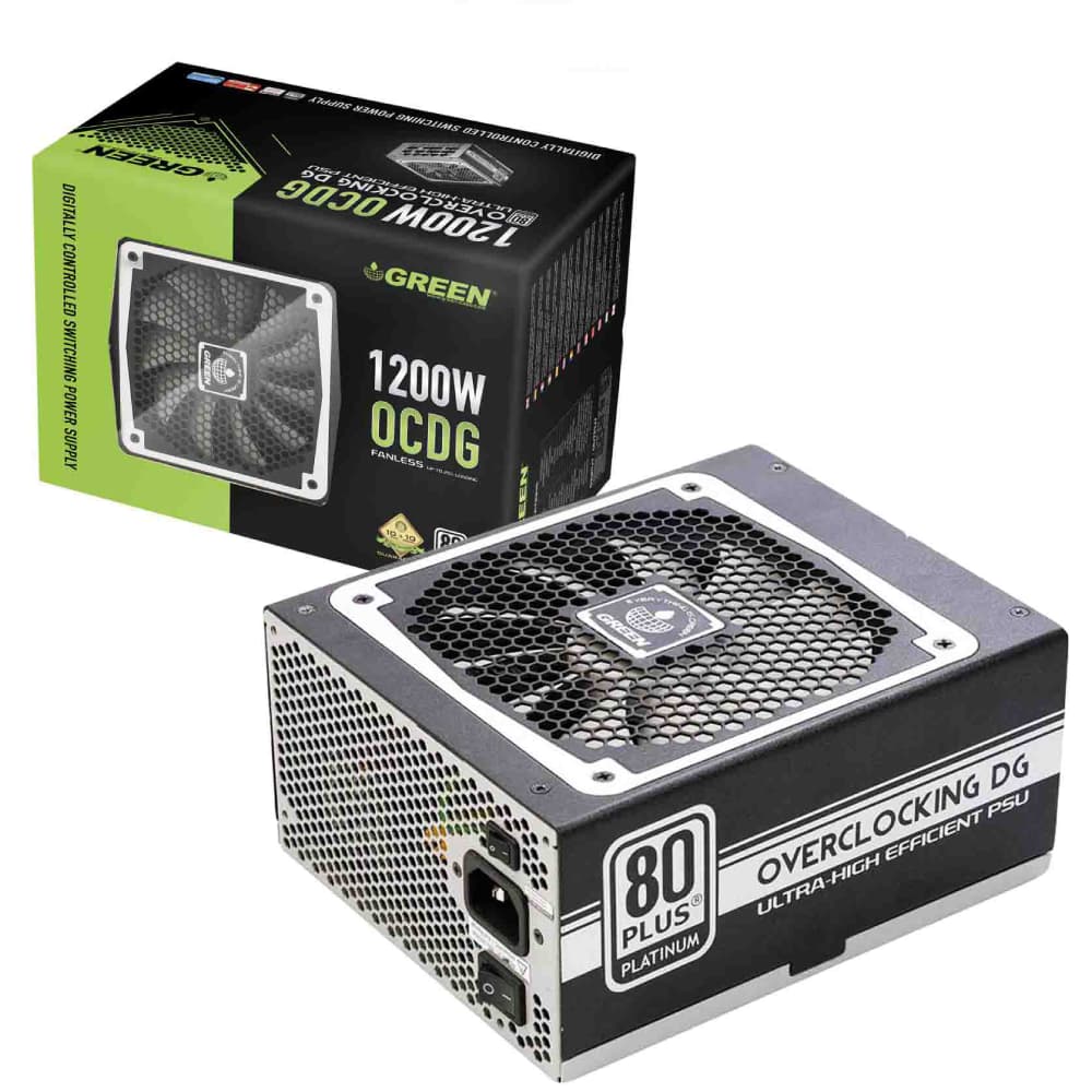 پاور کامپیوتر گرین مدل GP1200 ظرفیت 1200 وات 80 Plus Platinum کارکرده