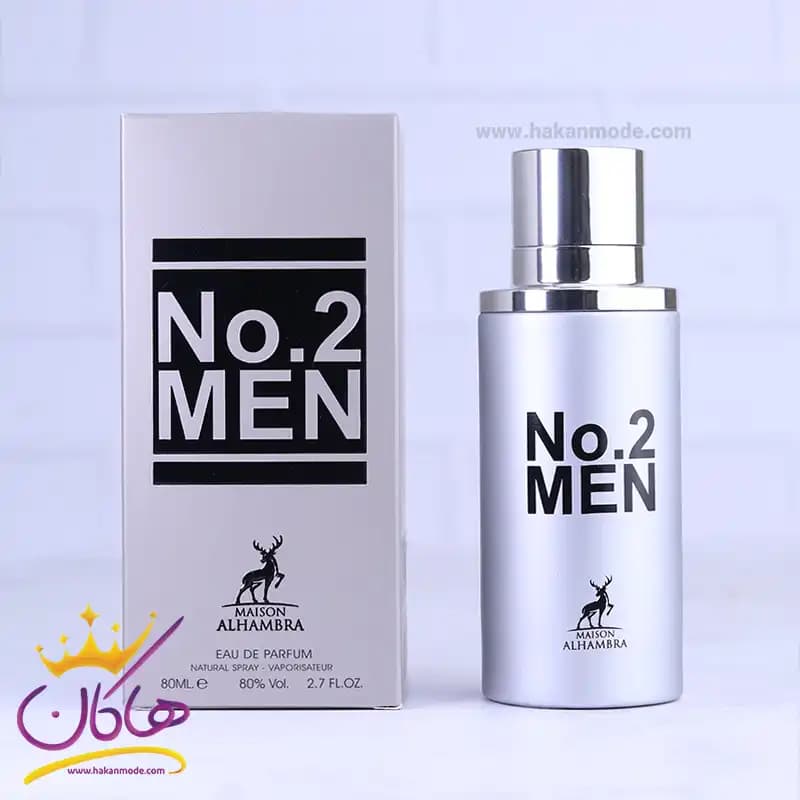 عطر ادکلن الحمبرا مردانه نو 2 من No. 2 Men مدل کارولینا هررا 212 حجم 80 میل — تصویر ۵