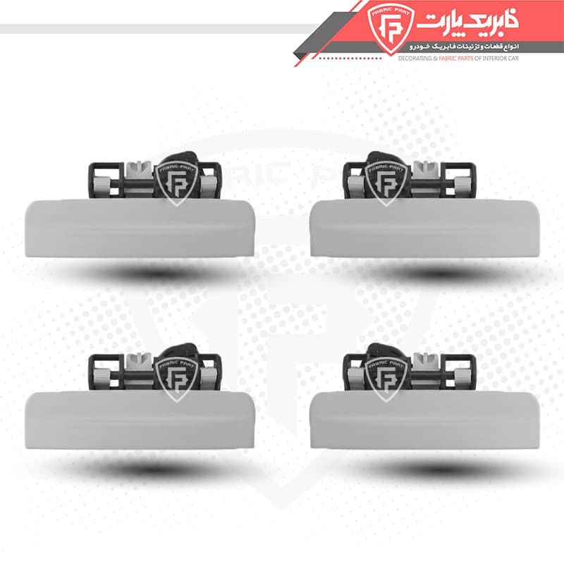 مجموعه دستگیره درب بازکن بیرونی سمند سورن خام- دست کامل