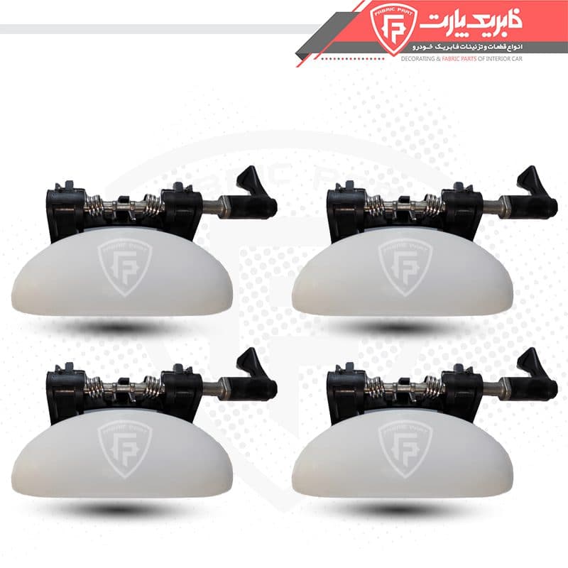 مجموعه دستگیره درب بازکن بیرونی پژو 207 سفید- دست کامل — تصویر ۲