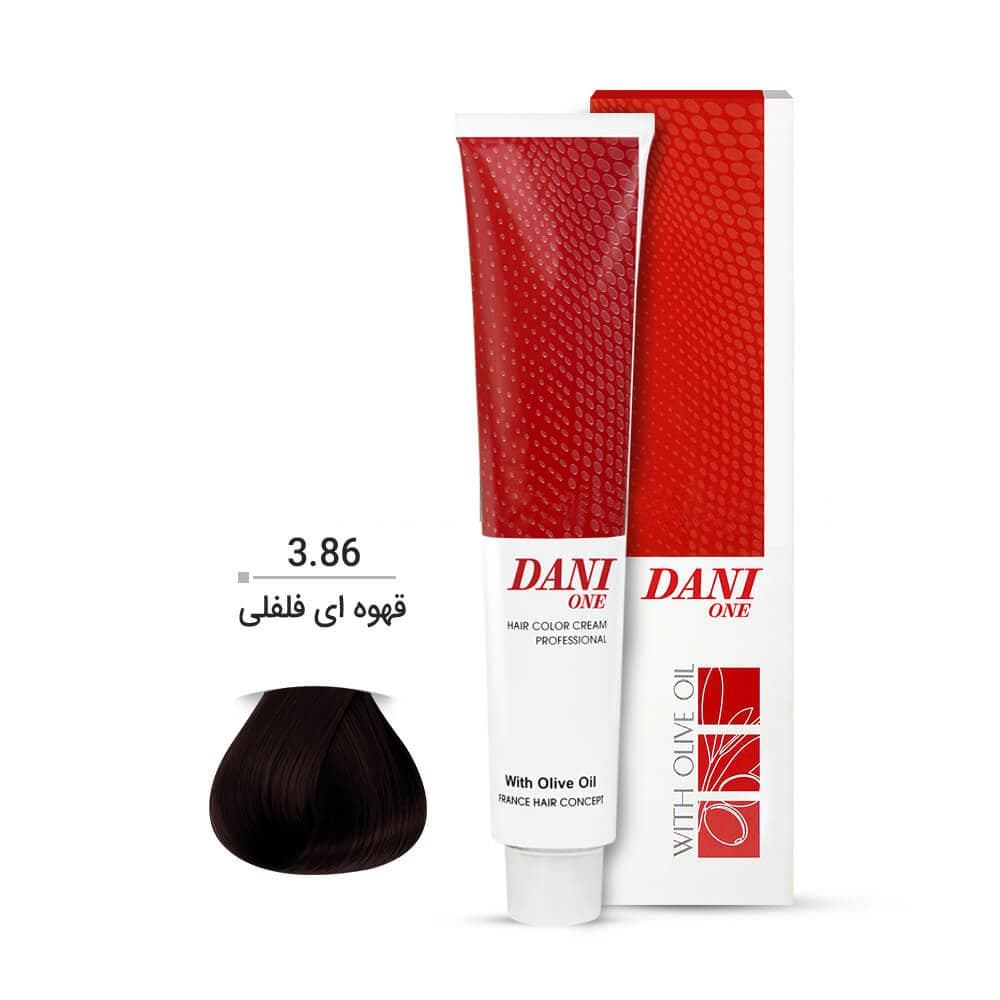 رنگ مو دنی وان بلوطی شماره 3.86 100 میل