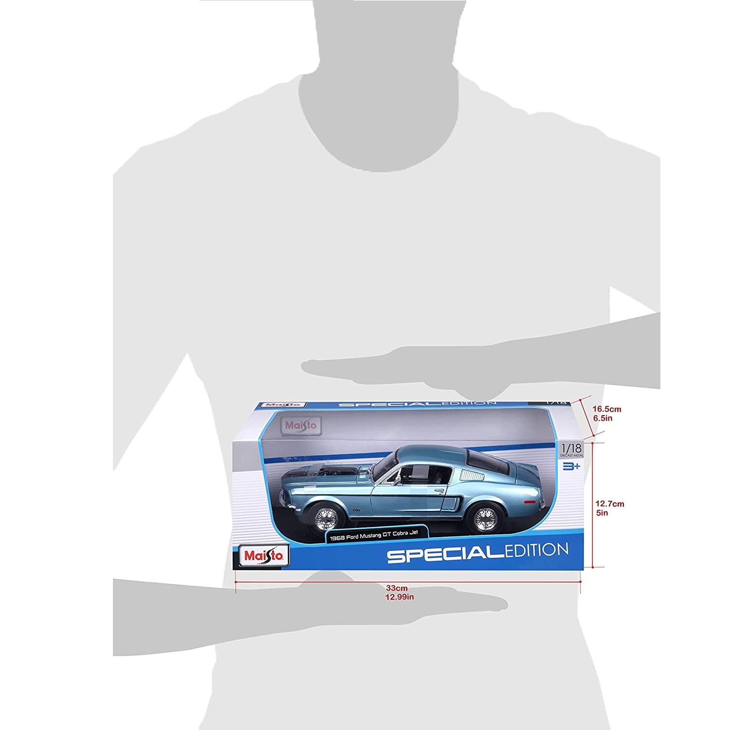 ماکت ماشین Ford Mustang GT Cobra Jet 1968 برند Maisto — تصویر ۵