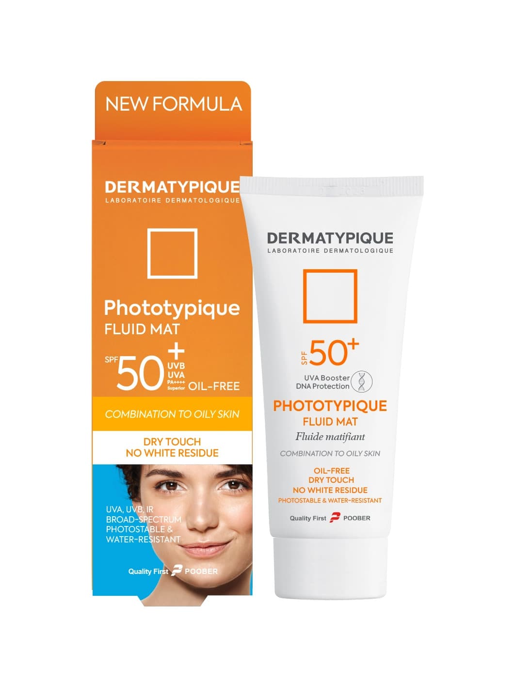 فلوئید ضد آفتاب بی رنگ SPF 50 درماتیپیک پوست چرب و مختلط ۵۰میل — تصویر ۵