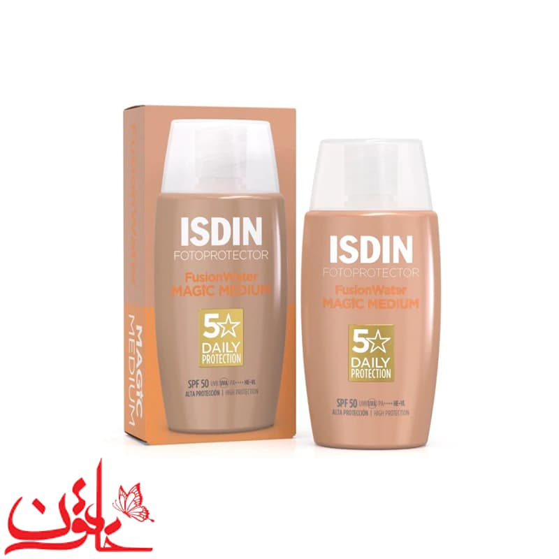 ضدآفتاب رنگی ایزدین فیوژن واتر مدیوم SPF50 حجم 50 میلی لیتر — تصویر ۷
