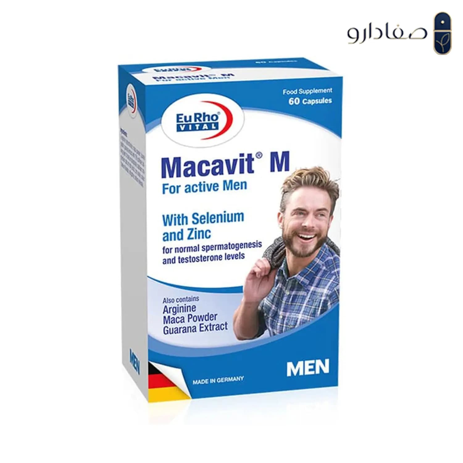 کپسول ماکاویت ام یوروویتال؛ تقویت جنسی آقایان بسته 60 عددی | Eurho Vita lMacavit M for Men