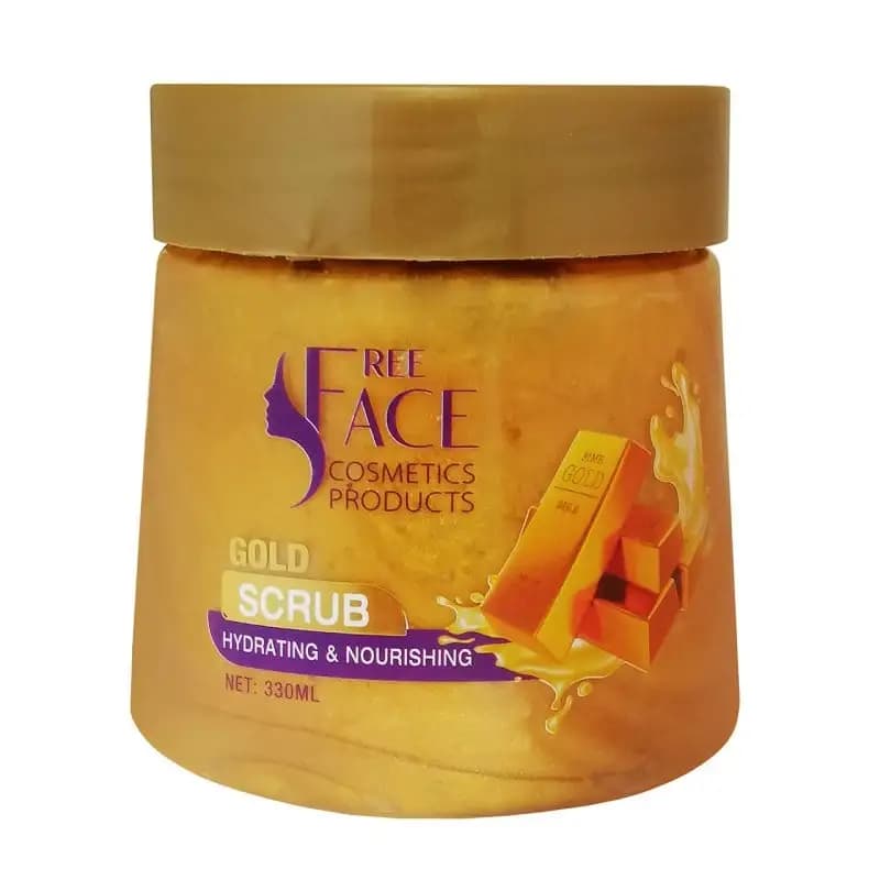 ماسک اسکراب شنی طلا فری فیس مدل کاسه ای حجم 330mL — تصویر ۳