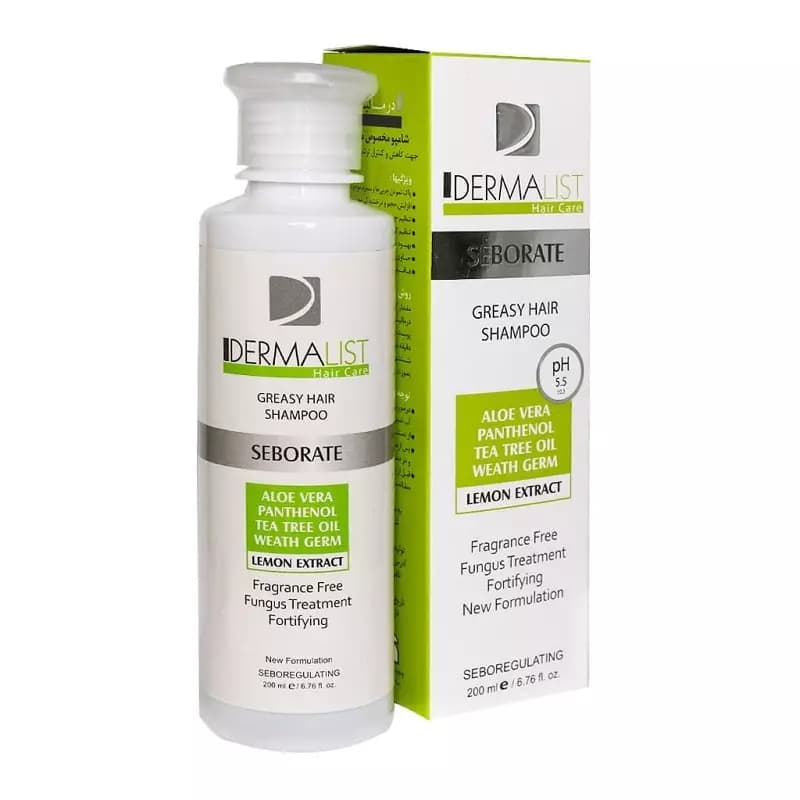 شامپو درمالیست مناسب موی چرب حجم 200mL