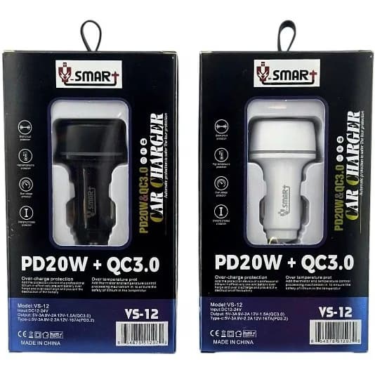 شارژر فندکی 20 وات PD وی اسمارت مدل VS-12 — تصویر ۶