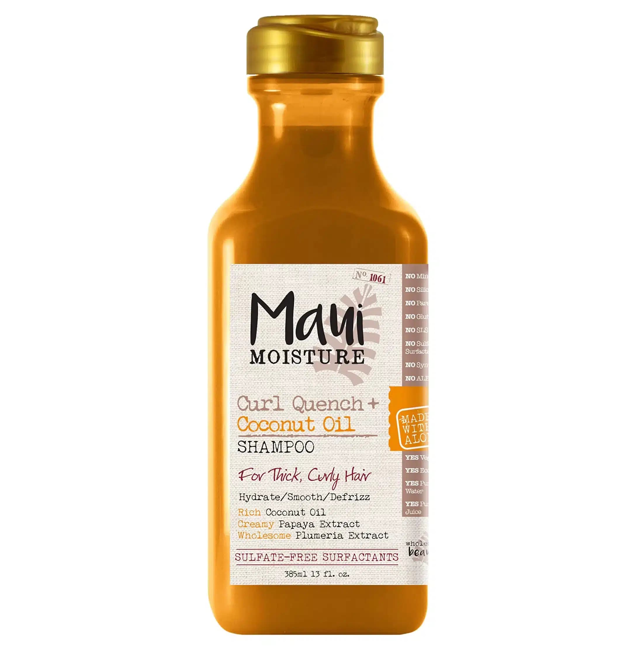 شامپو مائویی Maui موهای فر مدل Curl Quench Coconut Oil حاوی روغن نارگیل حجم 385 میل — تصویر ۳
