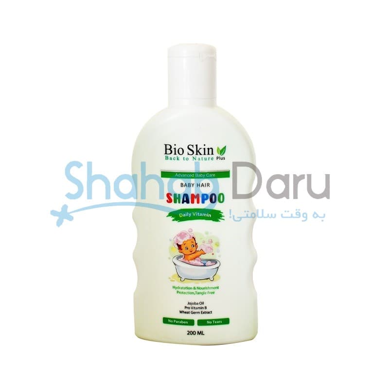 شامپو سر ویتامینه کودک بایو اسکین حجم 200mL — تصویر ۳