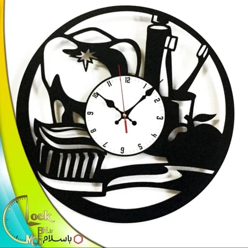 ساعت دیواری طرح مسواک و دندان کد 23 (پس کرایه)