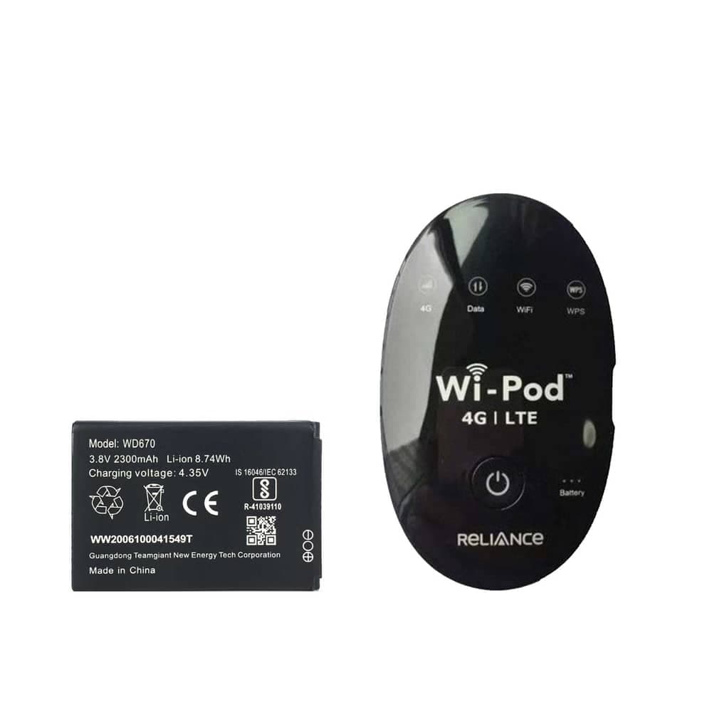 باتری مودم زد تی ای ZTE 1800 WD670 Airtel 4G Hotspot — تصویر ۵