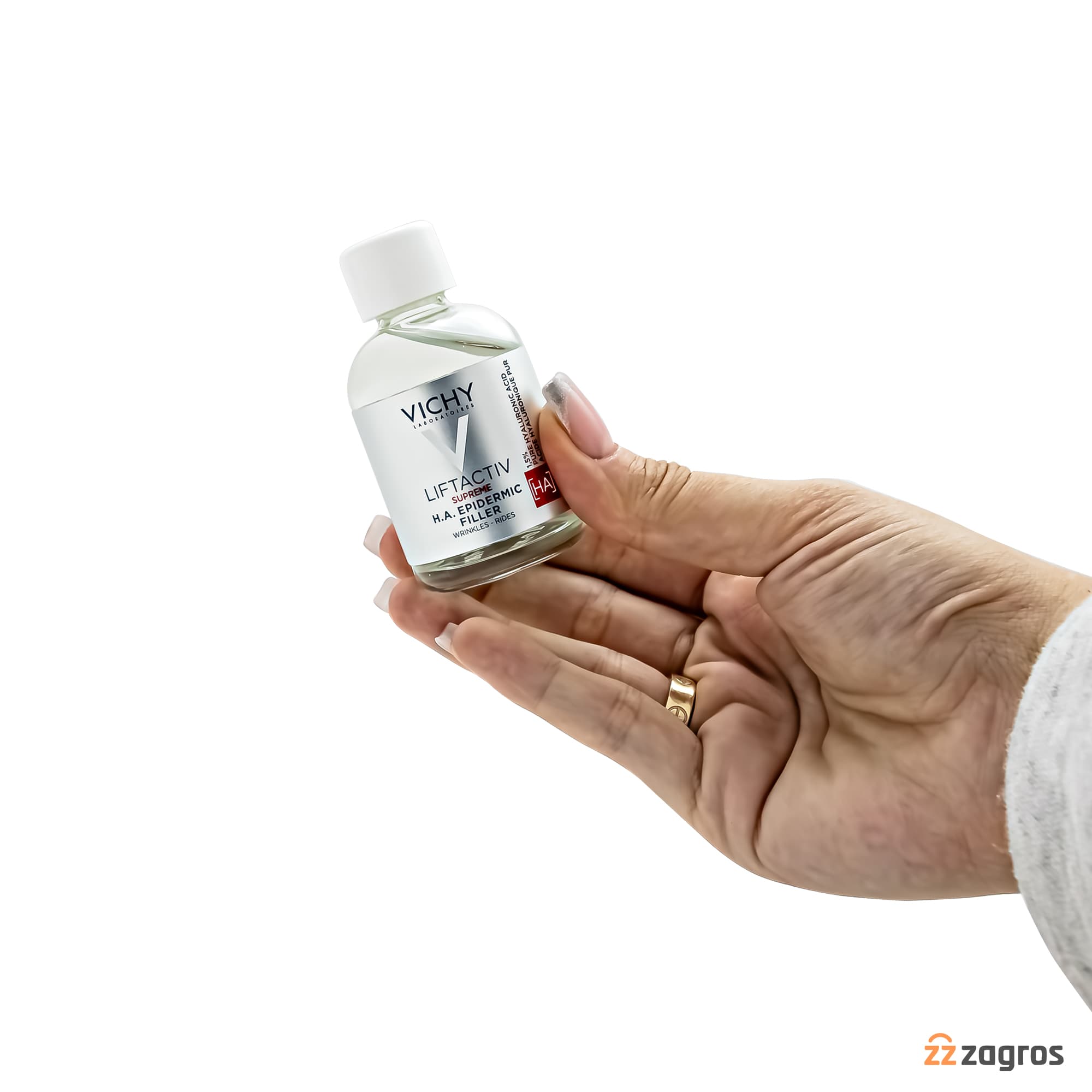 سرم ضد چروک و پر کننده پوست ویشی سری Liftactive حاوی هیالورونیک اسید 1.5% حجم 30 میل — تصویر ۹