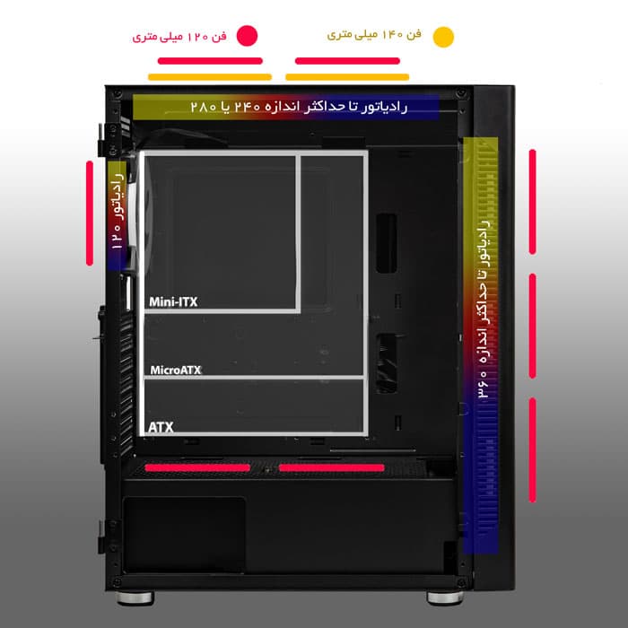 کیس کامپیوتر مسترتک گیمینگ CASE MASTER TECH S400 — تصویر ۷