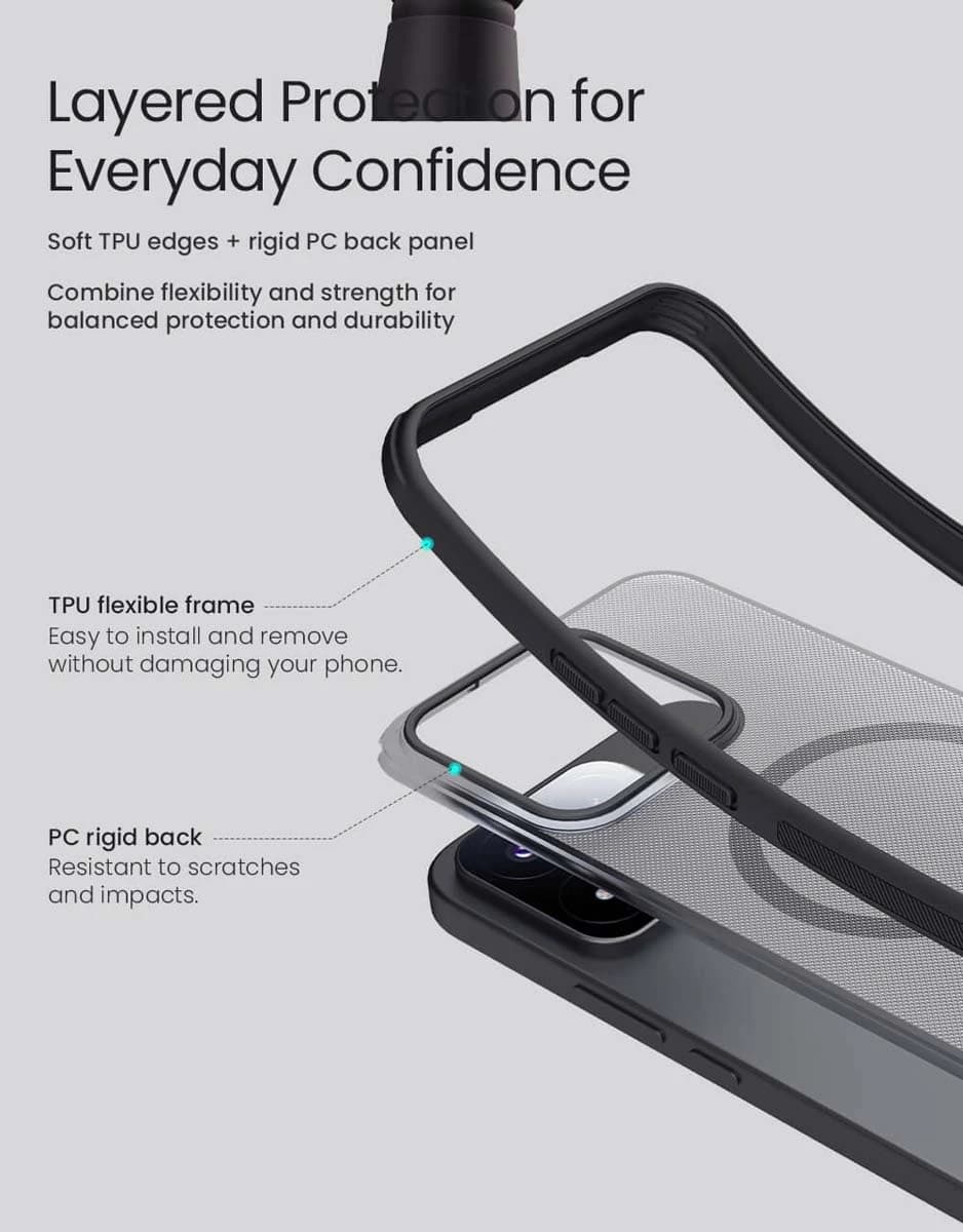 قاب ضدضربه مگنتی Xiaomi 17 Max مارک نیلکین مدل Super Frosted Shield Pro Magnetic — تصویر ۶