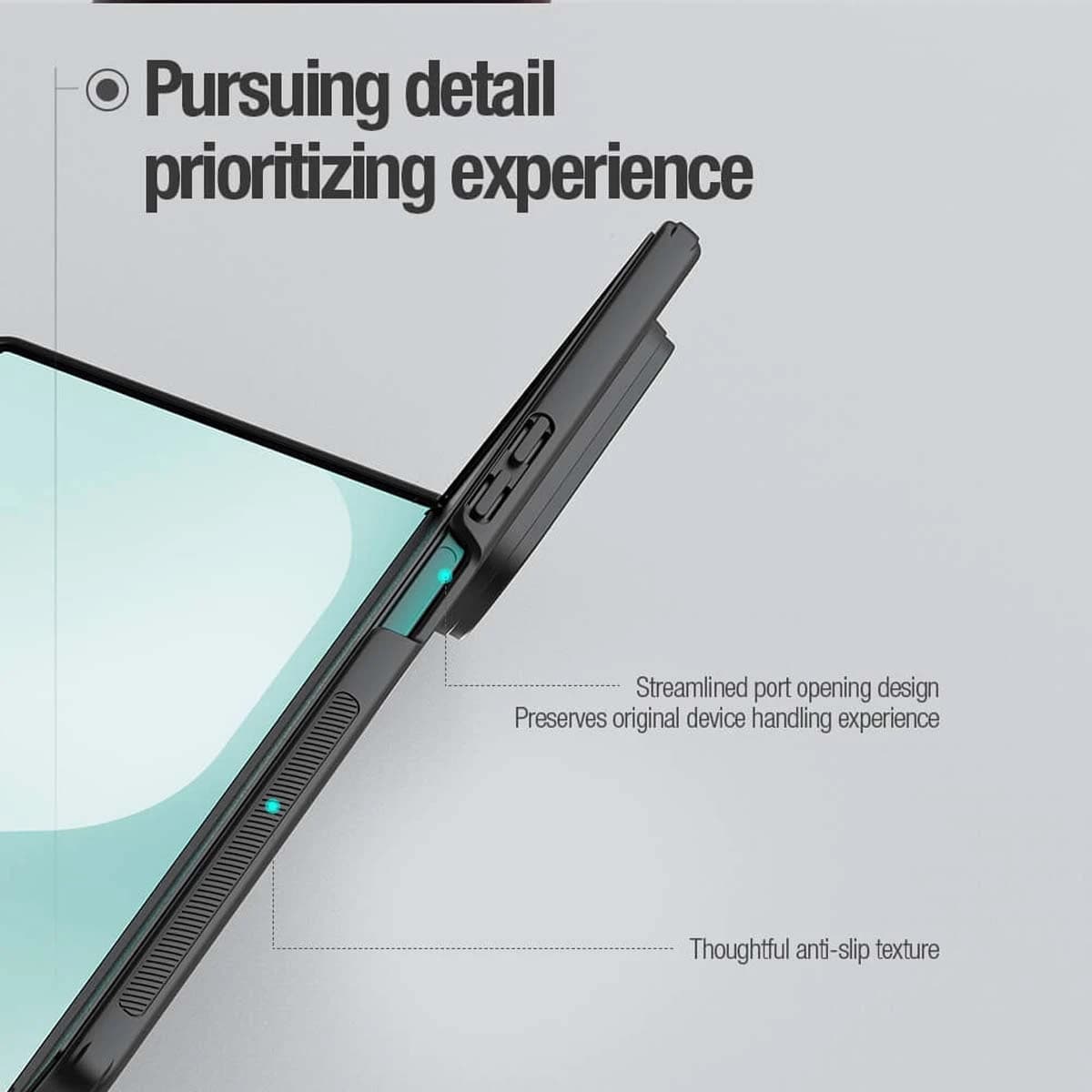 قاب ضدضربه مگنتی Galaxy Z Fold 8 Ultra مارک نیلکین مدل Super Frosted Shield Fold — تصویر ۷