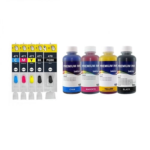 کارتریج قابل شارژ جوهرافشان MG-5740 کانن + جوهر 100cc اینکتک کره ای