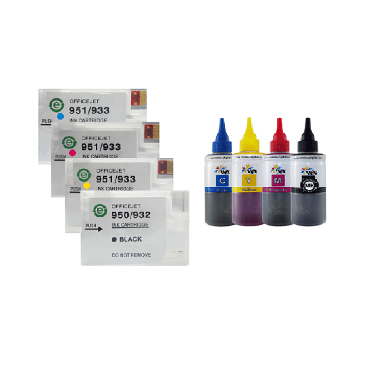 کارتریج قابل شارژ جوهرافشان 932 – 933 اچ پی + جوهر 100cc وکس — تصویر ۴