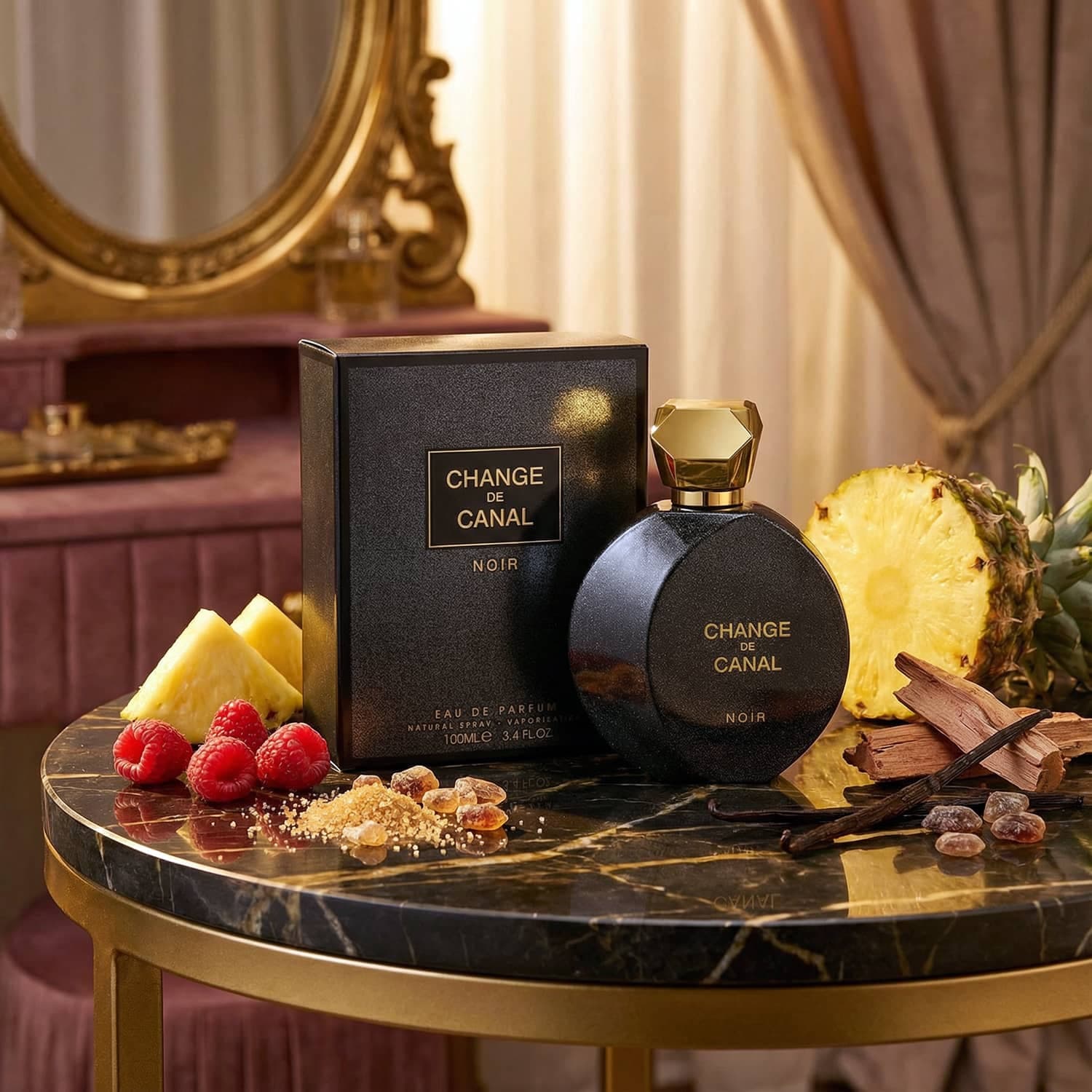 عطر ادکلن زنانه چنج د کانال نویر فراگرنس ورد (Fragrance World CHANEL Coco Noir) حجم 100 میل — تصویر ۷