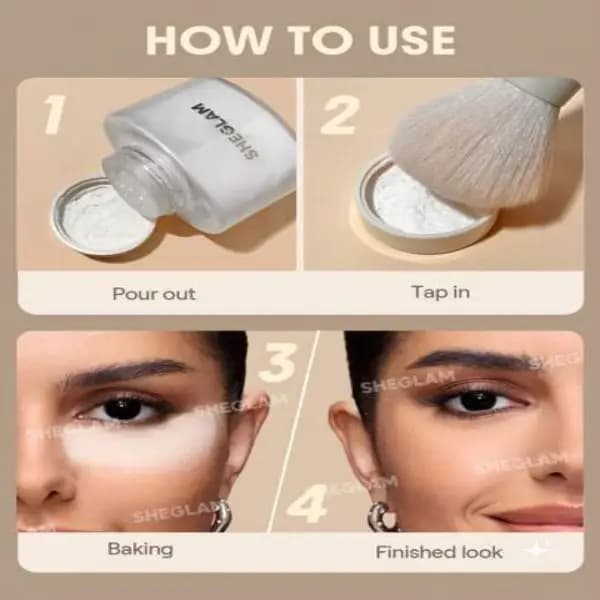 پودر فیکس شیگلم SHEGLAM رنگ بنانا مدل BANANA حجم 30 گرم — تصویر ۸