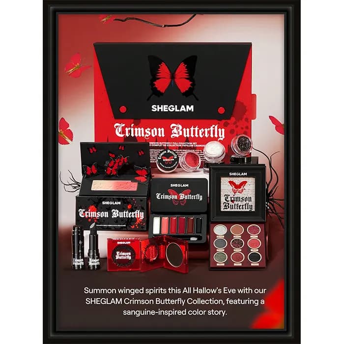 پالت رژگونه و هایلایتر شیگلم SHEGLAM مدل Crimson Butterfly — تصویر ۱۱