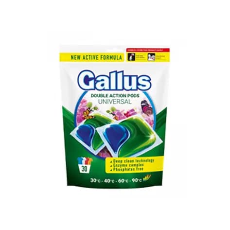 قرص ماشین لباسشویی GALLUS برای انواع لباس ها بسته 30 عددی — تصویر ۳