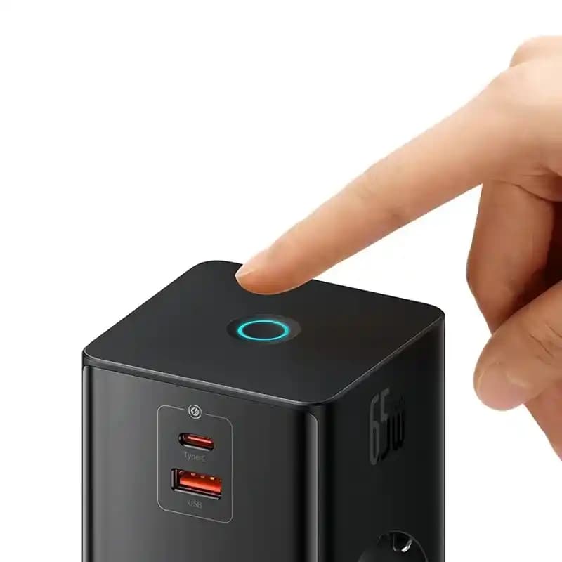 شارژر رومیزی باسئوس Baseus PowerCombo 5 2AC+1u+1C PSLR000301 65W — تصویر ۱۲