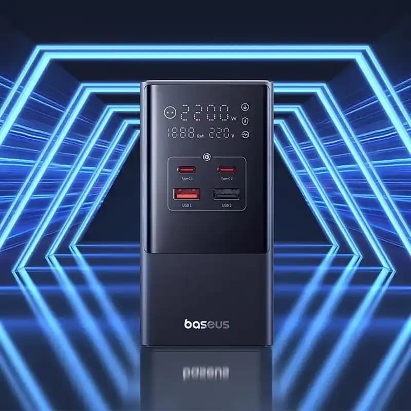 شارژر رومیزی باسئوس Baseus PowerCombo Tower 3AC+2u+2C E00023606113-00 35W — تصویر ۱۲