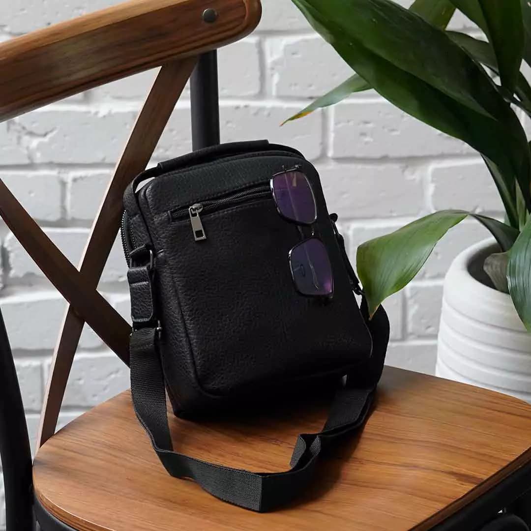 کیف چرمی رودوشی Mont Blanc مدل MB30208-M سایز متوسط — تصویر ۳