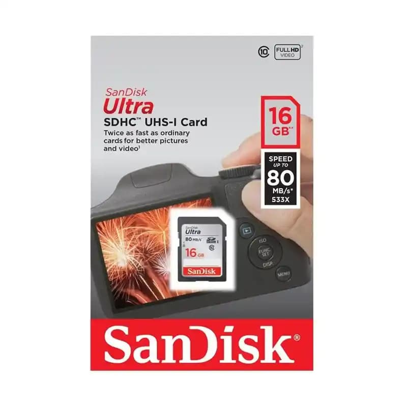 کارت حافظه اس دی سن دیسک 16 گیگ SanDisk Ultra SDHC 80MB/s — تصویر ۵
