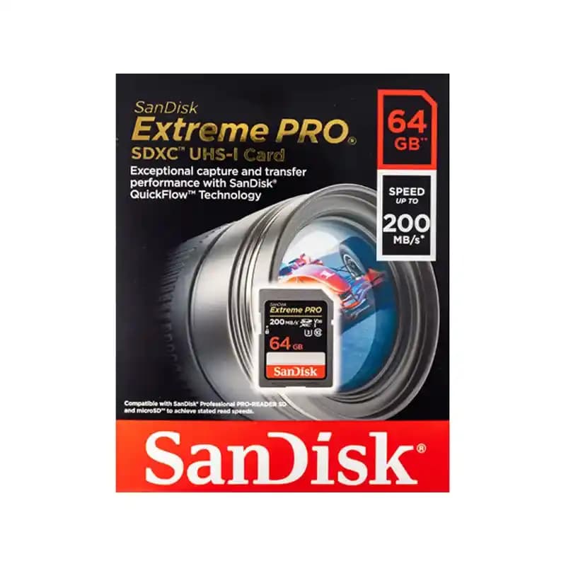 کارت حافظه اس دی سن دیسک 64 گیگ SanDisk Extreme PRO 200MB/s — تصویر ۵