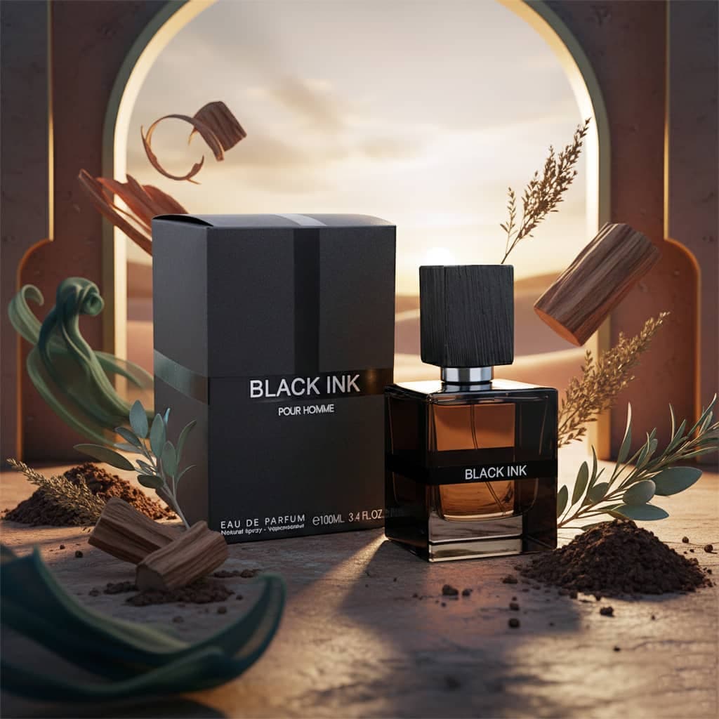 عطر ادکلن مردانه انکر نویر یا لالیک مشکی فراگرنس ورد مدل بلک اینک پور هوم (Fragrance World Black Ink Pour Homme) حجم 100 میل — تصویر ۶
