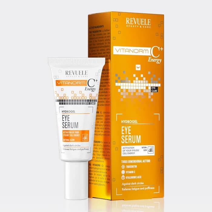 سرم دور چشم ضدلک و روشن کننده ویتامین سی رووله مدل Revuele Vitanorm C+ Energy Hydrogel Eye Serum — تصویر ۳