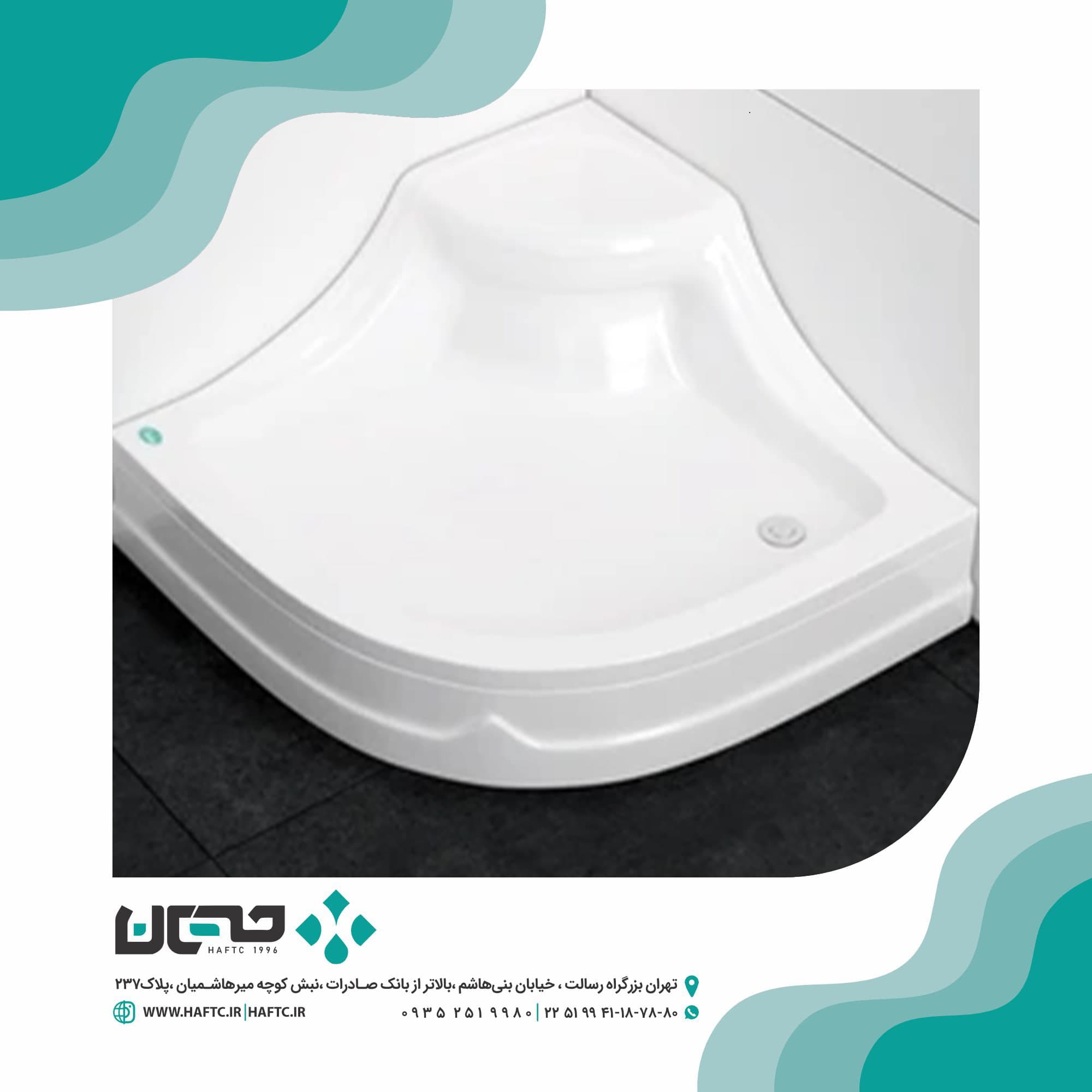 زیر دوشی ویستا مدل کاپری سکودار ابعاد 90*90