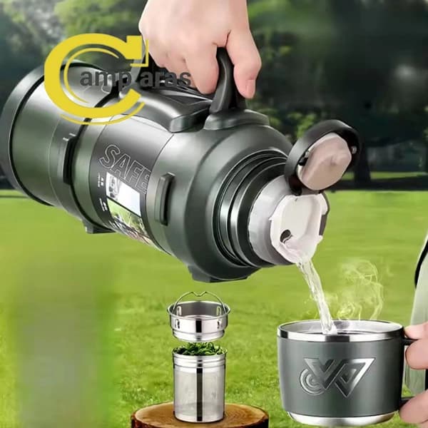 فلاسک وکیوم 3200 میلی لیتر سیف SAFE SUS 316 دوجداره — تصویر ۸