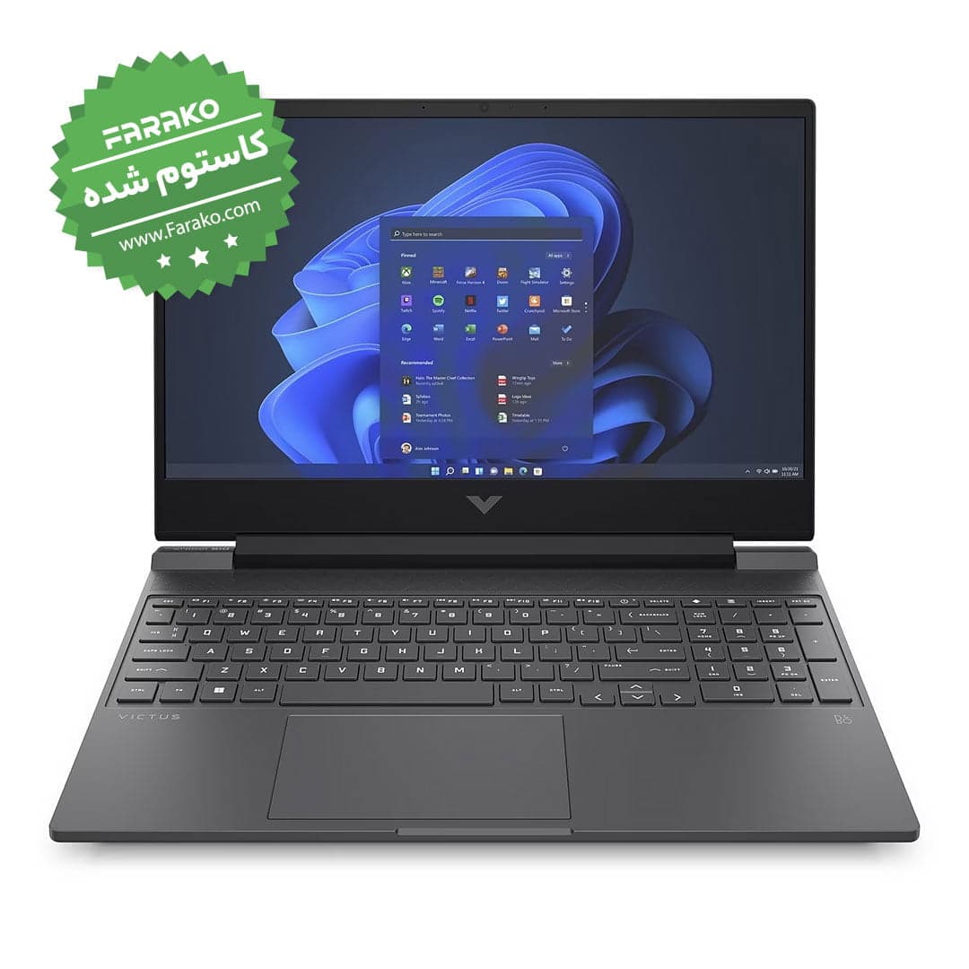 لپ تاپ اچ پی Victus Gaming 15 FA1093DX-Z نمایشگر ۱۵٫۶ اینچی، پردازنده Core i5-13420H، گرافیک ۶ گیگابایت 3050، رم ۱۶ گیگابایت، حافظه ۵۱۲ گیگابایت SSD – کاستوم شده — تصویر ۱۰