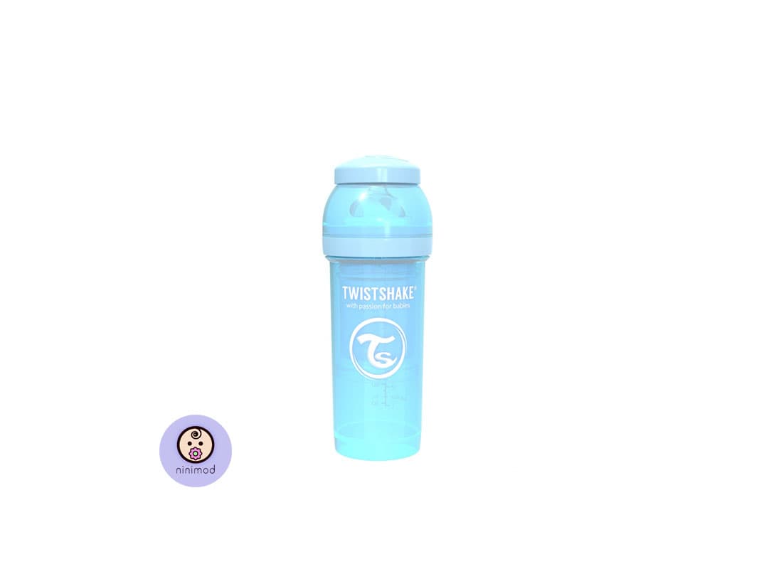 شیشه شیر آنتی کولیک ۲۶۰ میل Twistshake رنگ آبی — تصویر ۶