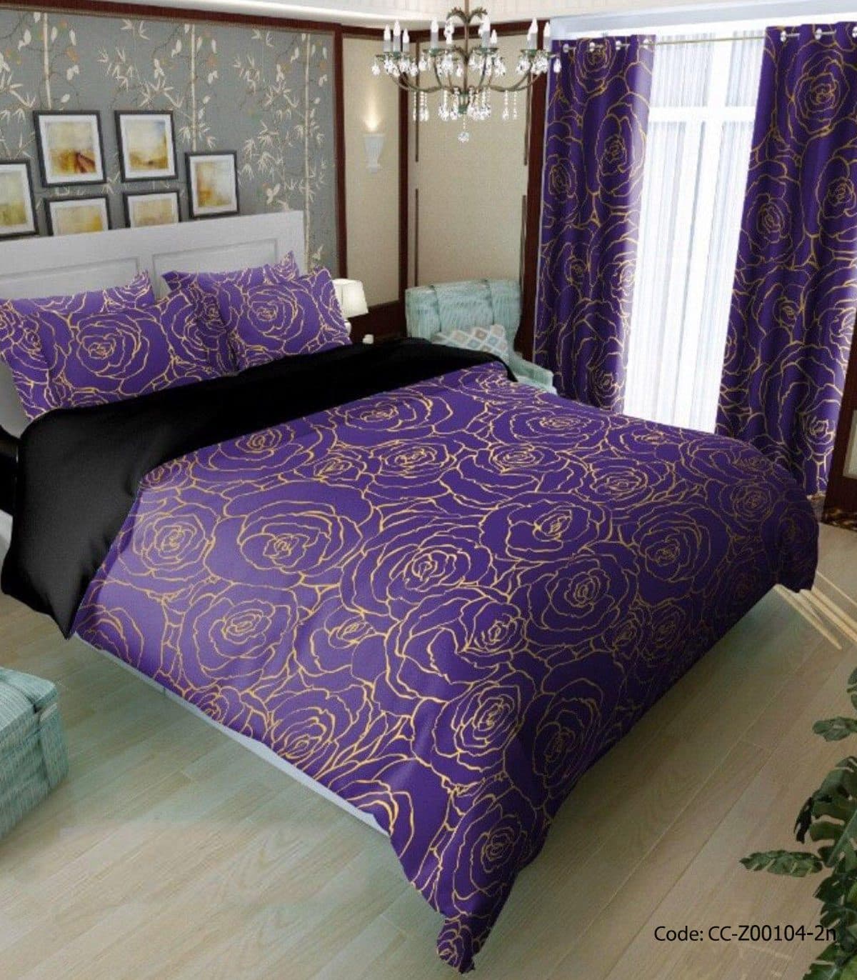 سرویس روتختی طرح دار مدل violet 104