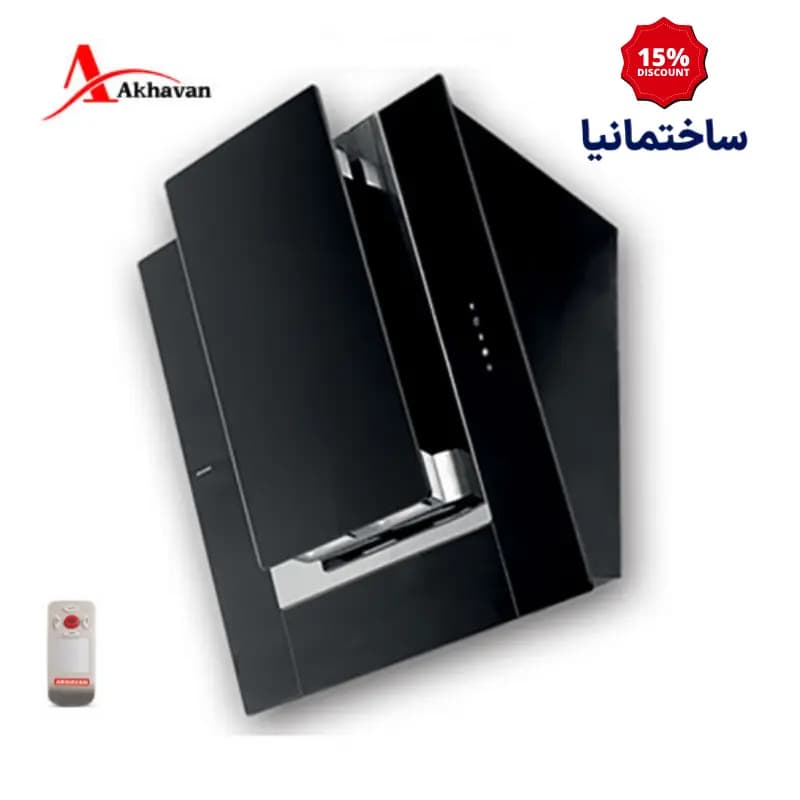 هود مورب اخوان مدل H34-T | ترکیب استیل و شیشه با طراحی ساده و قدرت مکش ۷۰۰ مترمکعبی — تصویر ۲