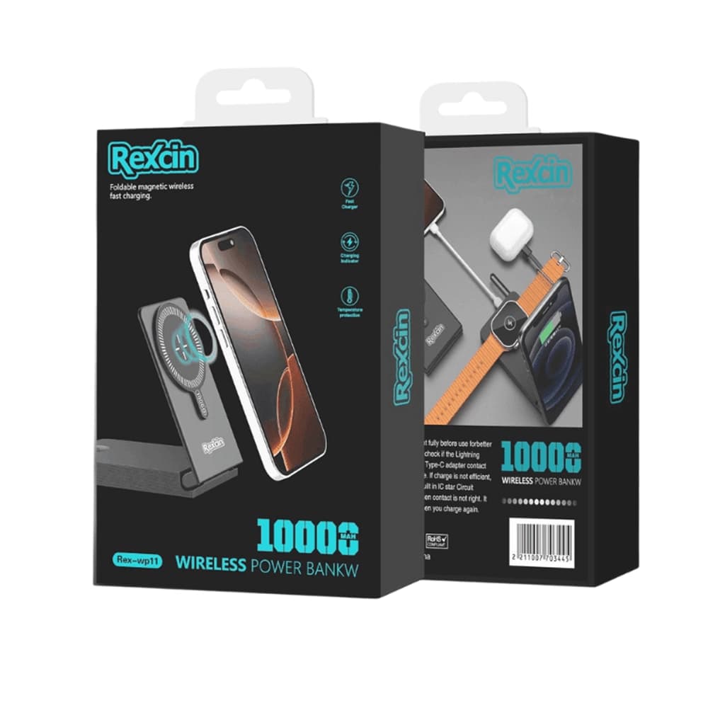 پاوربانک و استند رکسین مدل STAND REX-WP11 ظرفیت 10000 میلی آمپر — تصویر ۹