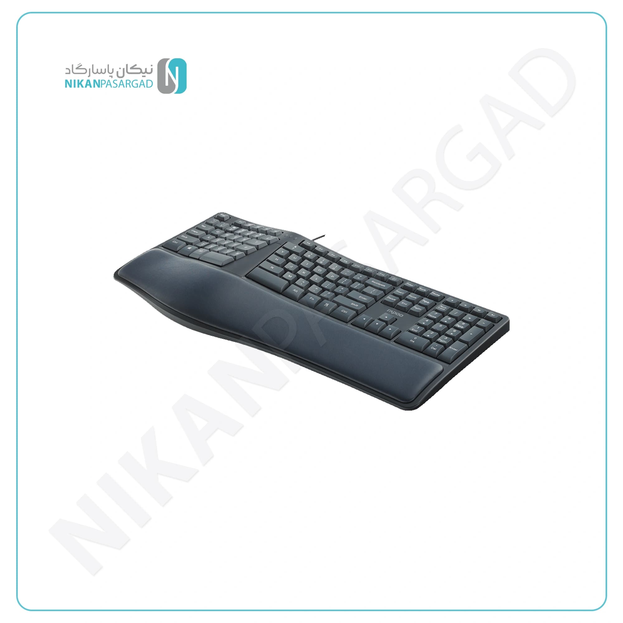 کیبورد سیمی ارگونومیک رپو مدل Rapoo NK8800 Ergonomic Wired Keyboard — تصویر ۳