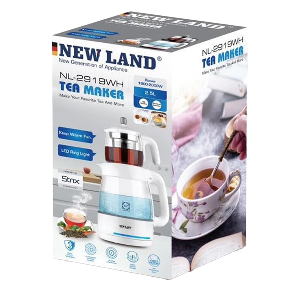 چای ساز سماوری سفید 2919 نیولند | Newland NL-2919WH — تصویر ۳