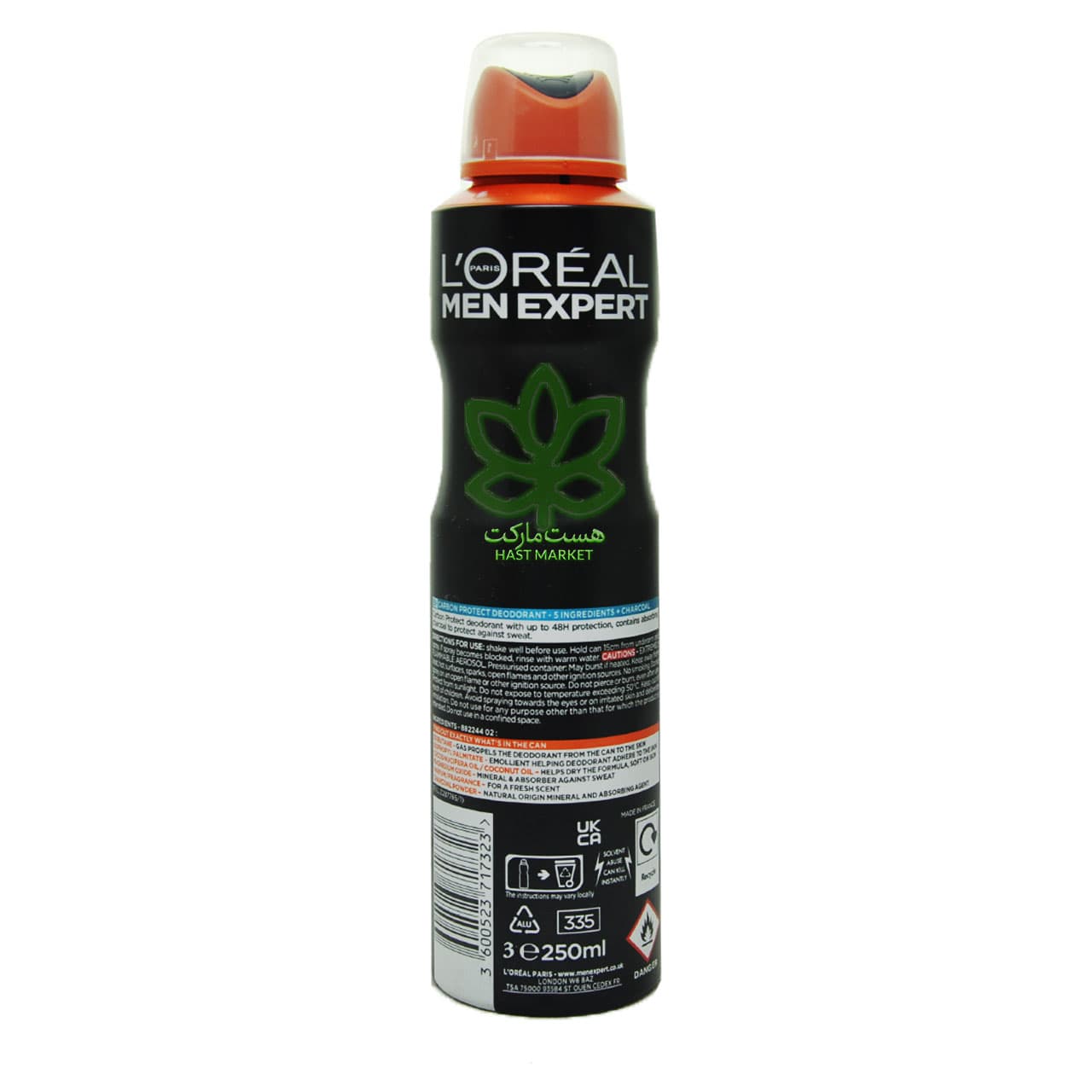 اسپری ضد تعریق لورال مردانه کربن پروتکت 250 میل – loreal — تصویر ۳