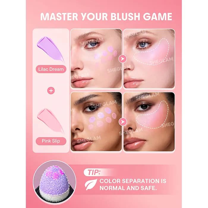 رژ گونه مایع رنگ Lilac Dream شیگلم — تصویر ۹