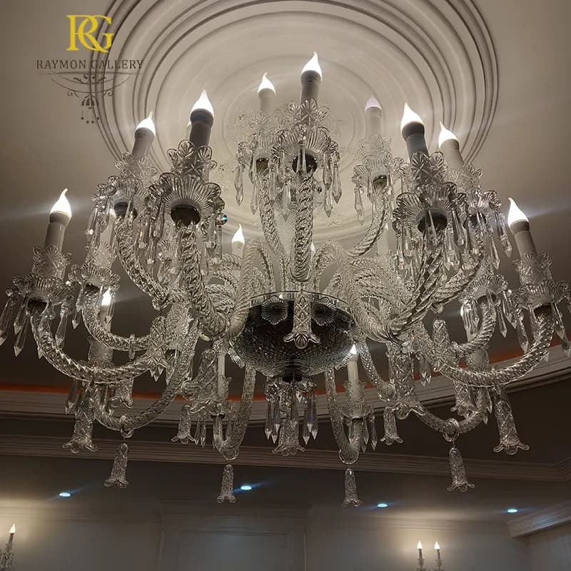 لوستر باکارات کریستالی بلوری(24 شاخه) — تصویر ۳