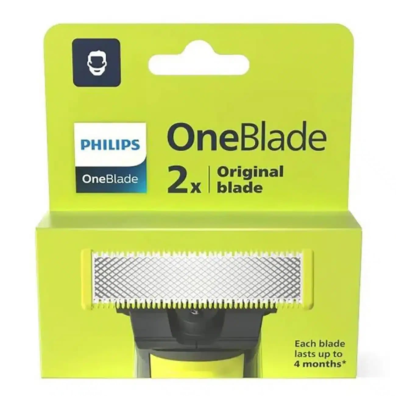تیغه یدک ماشین اصلاح وان بلید فیلیپس Philips مدل QP220/51 دو عددی — تصویر ۳