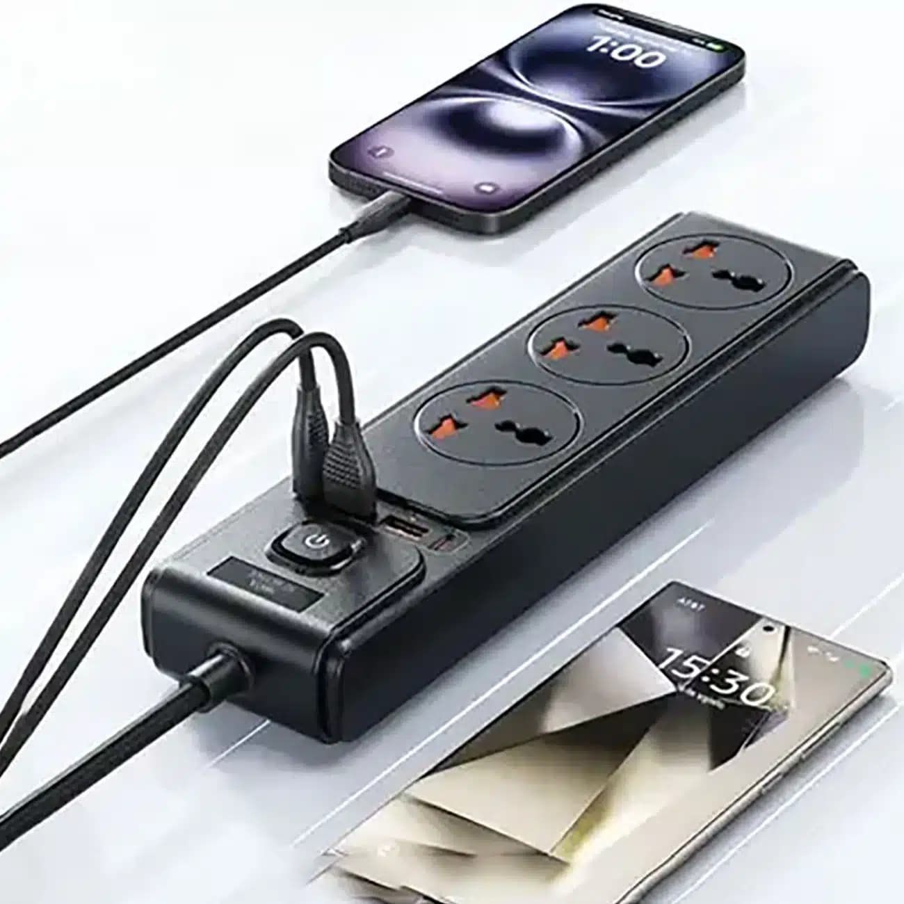 چند راهی برق جویروم JOYROOM مدل JR-TE1 با 3 سوکت و 4 پورت — تصویر ۱۱