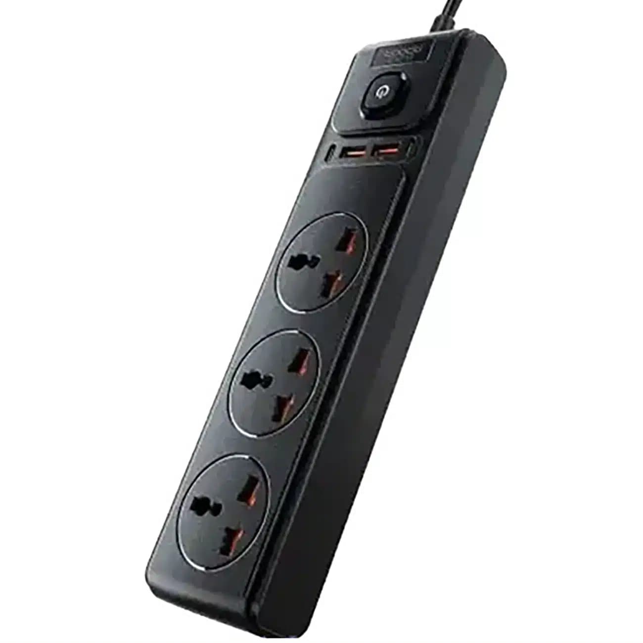 چند راهی برق جویروم JOYROOM مدل JR-TE1 با 3 سوکت و 4 پورت — تصویر ۶