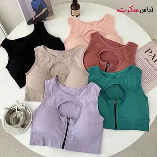 نیم تنه ورزشی حرفه ای زیپدار ls3508 — تصویر ۲