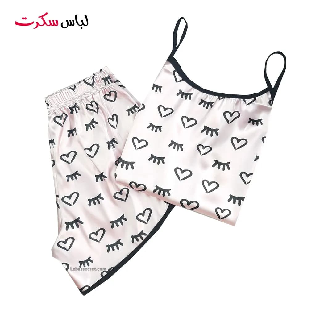 تاپ و شلوارک ساتن زنانه 1131 — تصویر ۷
